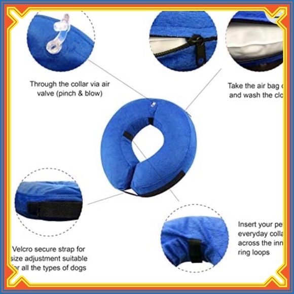 🎄 3/$35 6x 👯‍♀️Host Pick⚡️ NEW* Laboratory 29 Inflatable Dog Collar - Picture 4 of 13